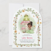 Princess Frog Floral Baby Shower Invite 招待状 (正面)