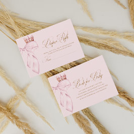Princess Gold Pink Girl Baby Shower Diaper Rafle エンクロージャーカード