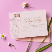 Princess Gold Pink Girl Baby Shower Diaper Rafle エンクロージャーカード