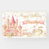 Princess Happy Birthday Banner 横断幕 (横)