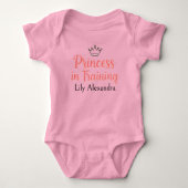 Princess in Training  Personalized Bodysuit ベビーボディスーツ (正面)