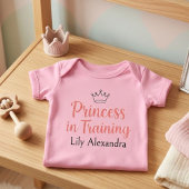 Princess in Training  Personalized Bodysuit ベビーボディスーツ