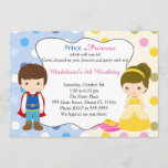 Princess Invitation Kids Birhday王子のパーティー 招待状<br><div class="desc">この美しい王子および王女を持つあなたのゲスト、青および金ゴールドの招待カードに印象づけて下さい。 あらゆるイベントのためのあなたの詳細とのそれを個人化して下さい。</div>