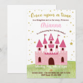 Princess Kingdom Castle birthday invite. 招待状 (正面/裏面)