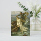 Princess & Knight At Sea Medieval Fantasy Art ポストカード (スタンド正面)