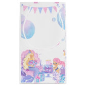 Princess & Mermaid Birthday Invitation Card スモールペーパーバッグ (裏面)