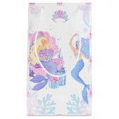 Princess & Mermaid Birthday Invitation Card スモールペーパーバッグ (正面)
