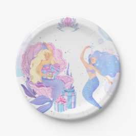 Princess & Mermaid Birthday Invitation Card ペーパープレート