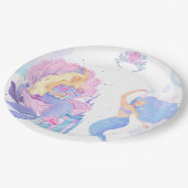 Princess & Mermaid Birthday Invitation Card ペーパープレート (アングル)