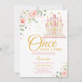 Princess Once Upon a Time Birthday Party 招待状 (正面)
