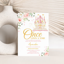 Princess Once Upon a Time Birthday Party 招待状
