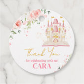 Princess Once Upon a Time Birthday Party Round フェイバータグ (正面)