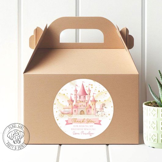 Princess Party Favor Round Sticker ラウンドシール