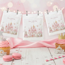 Princess Pink Castle Unicorn 4th Birthday Party  フェイバーバッグ