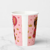 Princess Pink & Gold Baby Girl Birthday  紙コップ (左)
