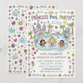 Princess Pool Party Invitation 招待状 (正面/裏面)
