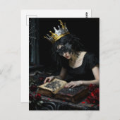 Princess Reading a Book of Magic ポストカード (正面/裏面)