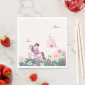 Princess Riding Unicorn Paper Napkins スタンダードランチョンナプキン (インサイチュ)