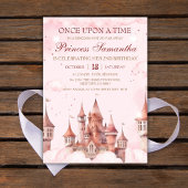 Princess second Birthday magical fairy tale castle 招待状