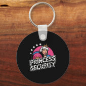 Princess Security Birthday Dad & Mom Boys Brot キーホルダー (正面)