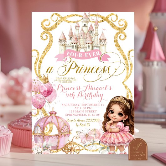 Princess Spanish Fourever a princess Invitation 招待状