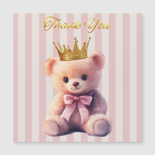 Princess Teddy Bear Thank you (正面)