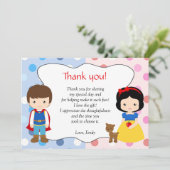 Princess Thank Note王子の子供の誕生日のパーティー サンキューカード (スタンド正面)