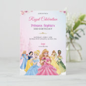 Princess-themed birthday invitation in pink colour 招待状 (スタンド正面)