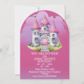 Princess Themed Girl Birthday Invitation  招待状 (正面)