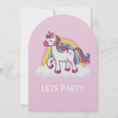 Princess Themed Girl Birthday Invitation  招待状 (裏面)