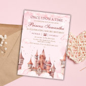 Princess third Birthday magical fairy tale castle 招待状