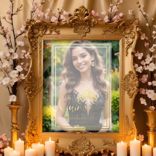 Princess Tiara Exquisite Overlay Vellum Effect XV 箔ポスター