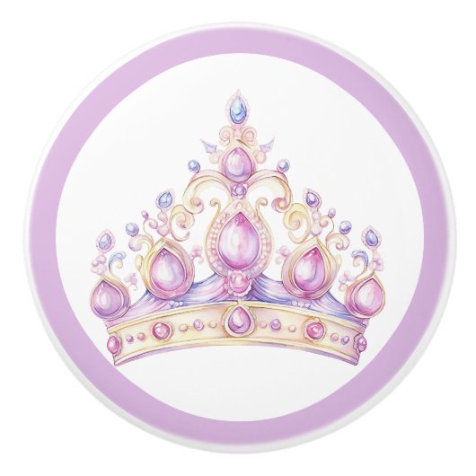 Princess Tiara Girl's Ceramic Knob セラミックノブ (正面)