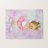 Princess tutu chica nombre y fecha personalizados ジグソーパズル (横)
