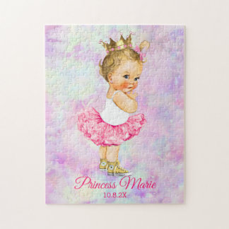Princess tutu chica nombre y fecha personalizados ジグソーパズル