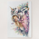 Princess Unicorn Pastel Fairytale Fantasy ジグソーパズル (縦)