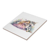 Princess Unicorn Pastel Fairytale Fantasy タイル (側面)