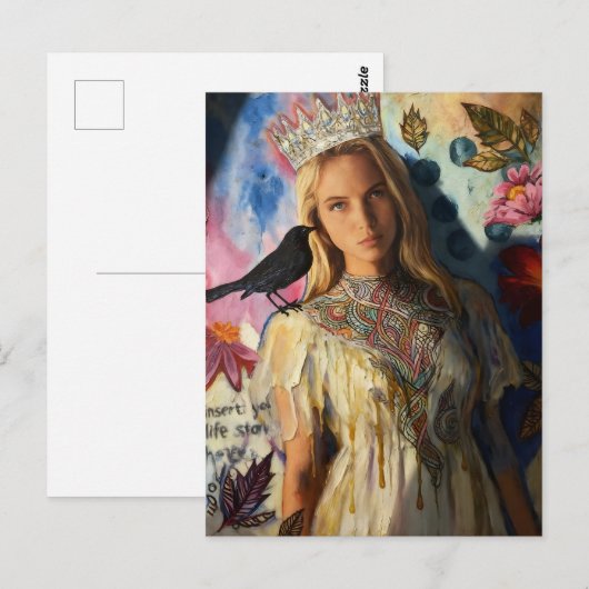 Princess With a Black Bird ポストカード (正面/裏面)