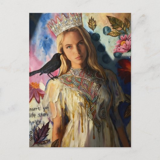 Princess With a Black Bird ポストカード (正面)
