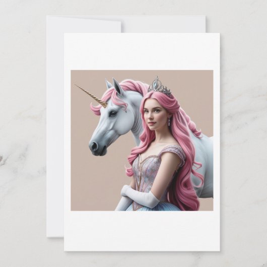 princesse et licorne 招待状 (正面)