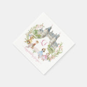 Princesses, Knights & Dragons Fairy Tale Birthday スタンダードカクテルナプキン (角)