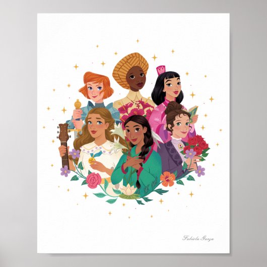 Princesses of Heaven™ Saintly Friends Print ポスター (正面)