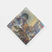 Princess's Birthday Dragon Folded Greeting Card スタンダードランチョンナプキン (角)