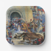 Princess's Birthday Dragon Folded Greeting Card ペーパープレート (正面)