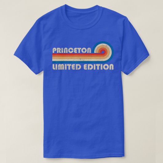 PRINCETON名パーソナライズされたおもしろいレトロヴィンテージBi Tシャツ (デザイン正面)