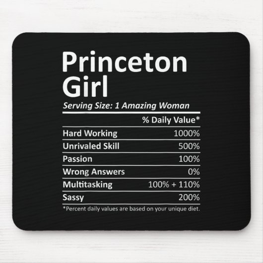 Princeton Girl Nj New Jersey Funny City Home Roots マウスパッド (正面)