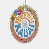 Princevilleカウアイ島ハワイのハイビスカスの休日のオーナメント セラミックオーナメント (右)