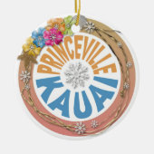 Princevilleカウアイ島ハワイのハイビスカスの休日のオーナメント セラミックオーナメント (正面)