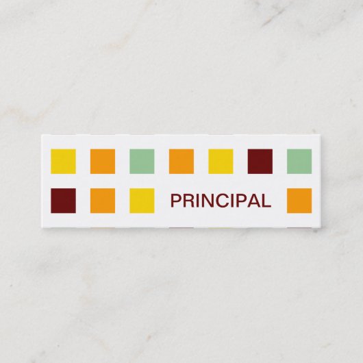 PRINCIPAL (モダン正方形) スキニー名刺 (正面)