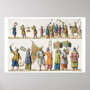 Principal attendants of the Chinese Emperor's proc ポスター